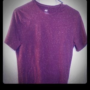 H&M Crew Neck Textured Black Heather Top